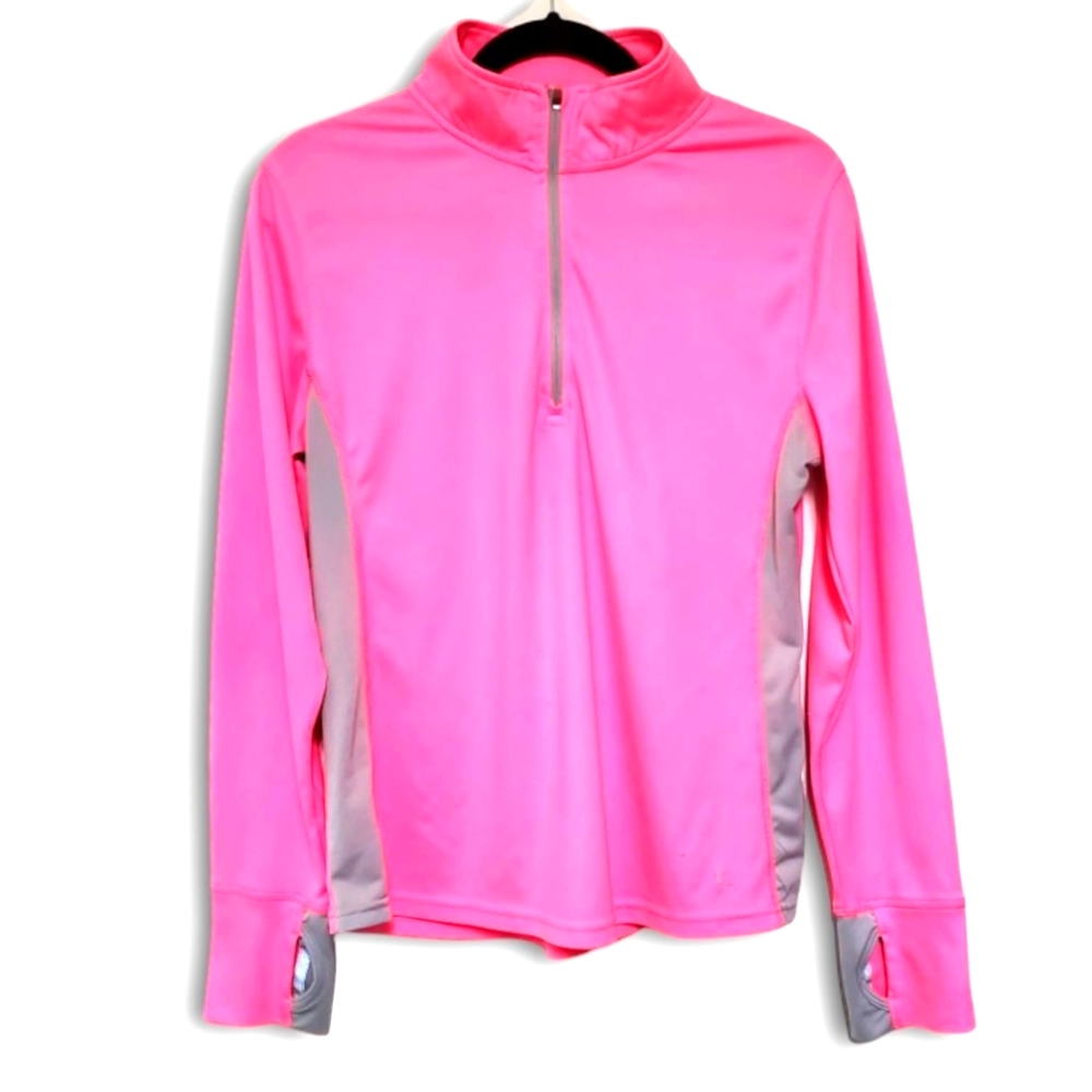 Danskin Now Pink/Gray Semi-Fitted Pullover Athletic Shirt Womens (Lg) 12/14